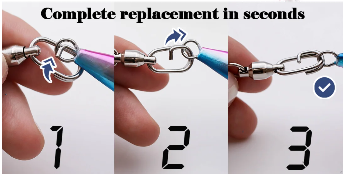 Quick Change Split Ring Swivel 10 pack