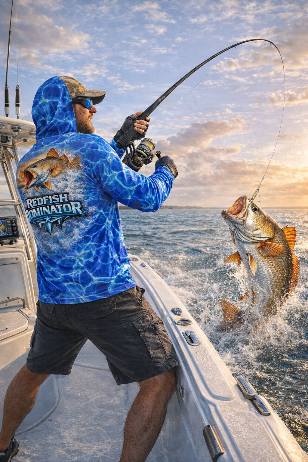 Redfish Dominator Hooded Fishing Shirt