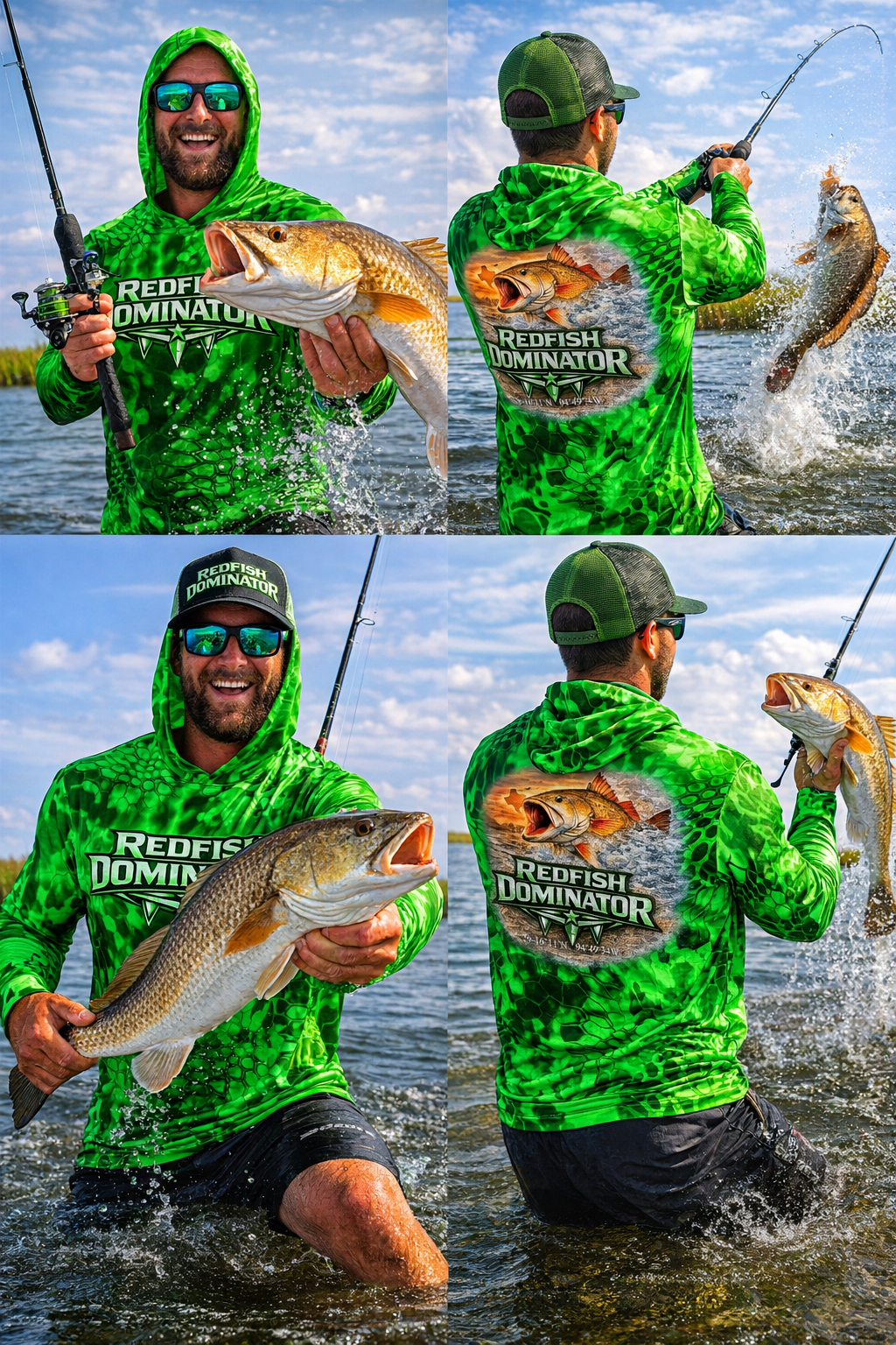 Redfish Dominator Hooded Fishing Shirt